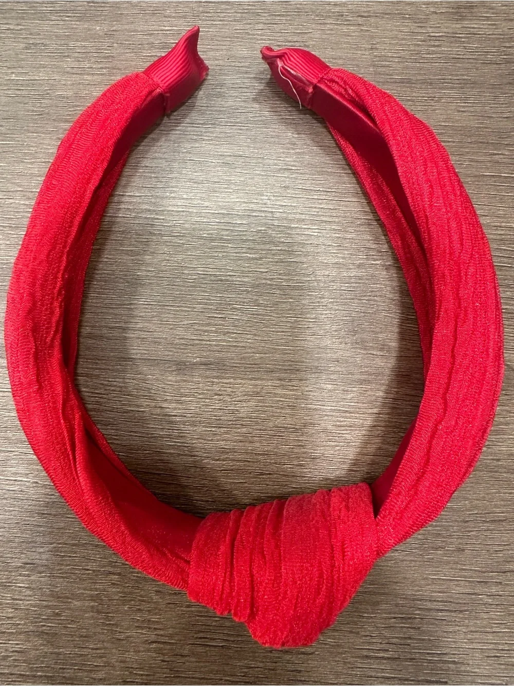Red Knotted Fabric Headband - Women Accessories